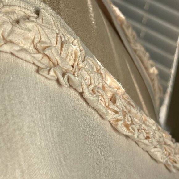 J. Crew Button Front Cardigan Sweater Ruffle Trim Light Peach Size S Small - Picture 5 of 7